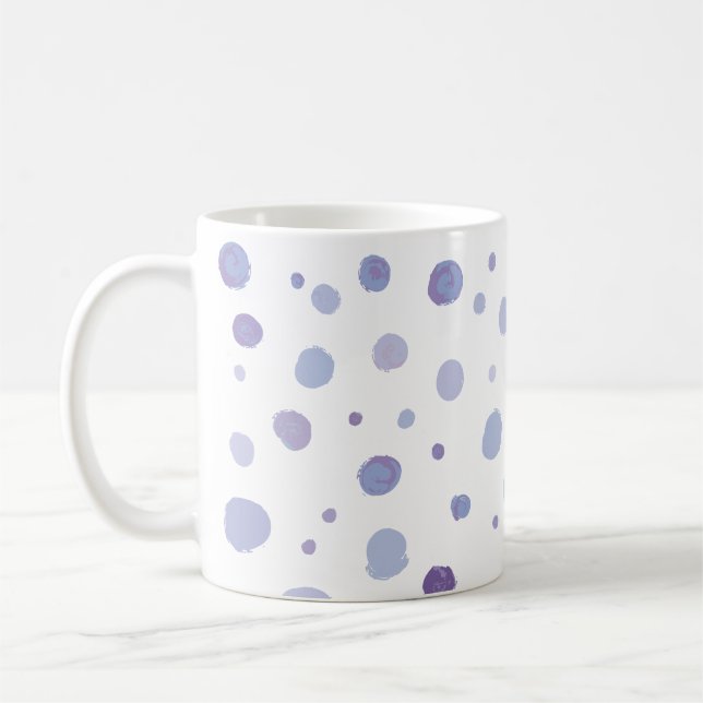 Caneca De Café pontos pintados à mão (Esquerda)