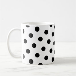 Caneca De Café Pontos Polka Pretos