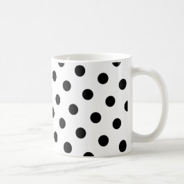 Caneca De Café Pontos Polka Pretos
