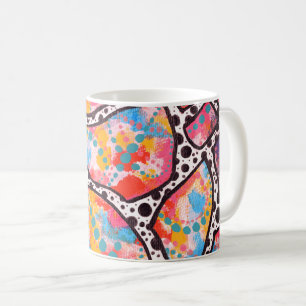 Caneca De Café Pontos, pontos e linhas funerárias cheios