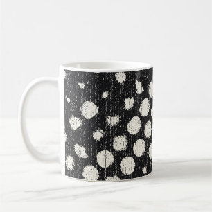 Caneca De Café Pontos quebrados monocromáticos escovados Fundo te
