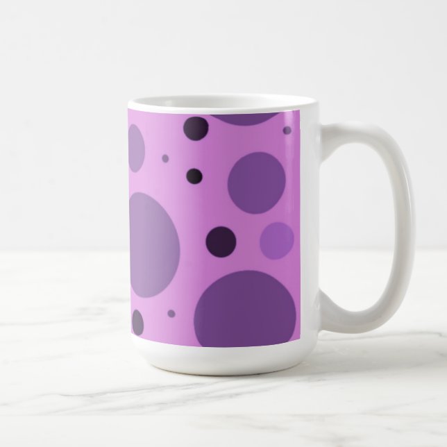 Caneca De Café Pontos Roxos Retrô (Direita)