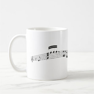 Caneca De Café Pontuação da Música