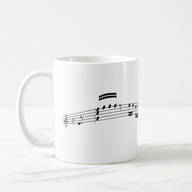 Caneca De Café Pontuação de Música (Esquerda)