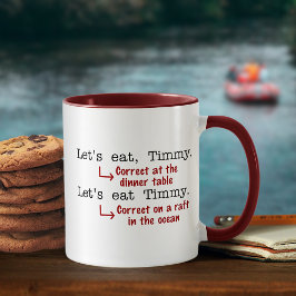 Caneca De Café Pontuação Engraçada Gramática