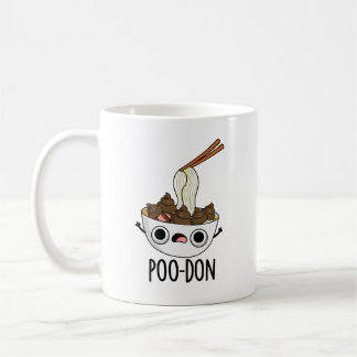 Caneca De Café Poo-don Funny Udon Pun 