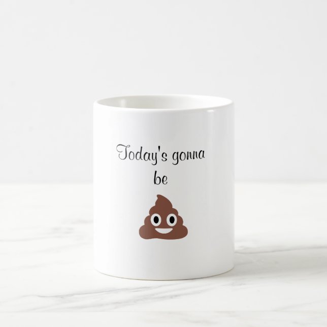 Caneca De Café Poo Emoticon Personalizável (Centro)