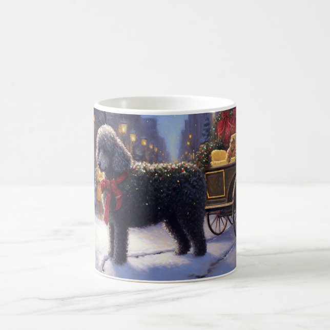 Caneca De Café Poodle Christmas Fesason (Centro)