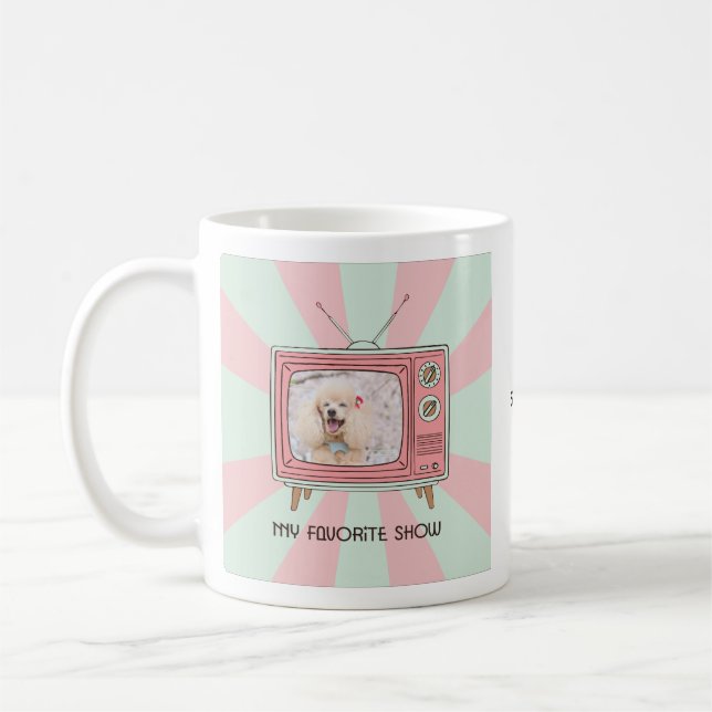Caneca De Café Poodle custom photo mug personalized dog mom  (Esquerda)