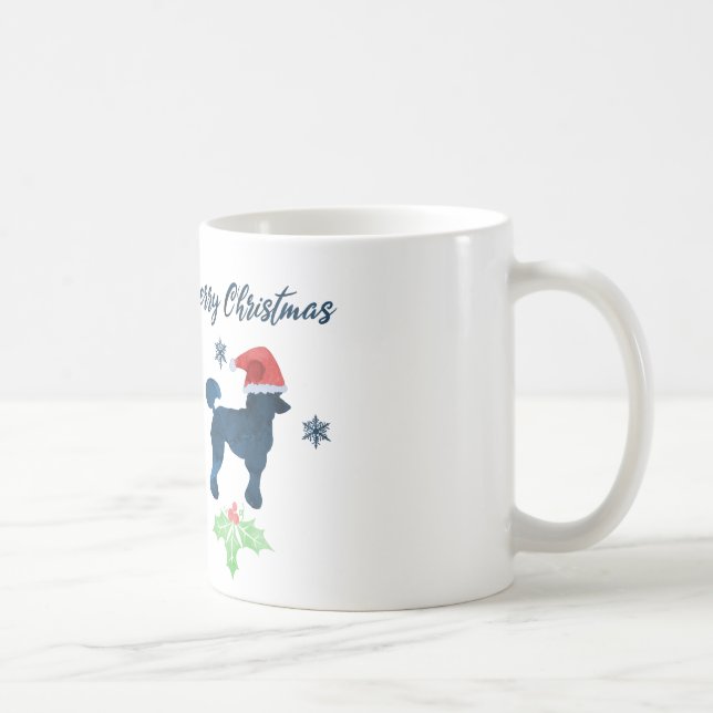 Caneca De Café Poodle de Natal (Direita)