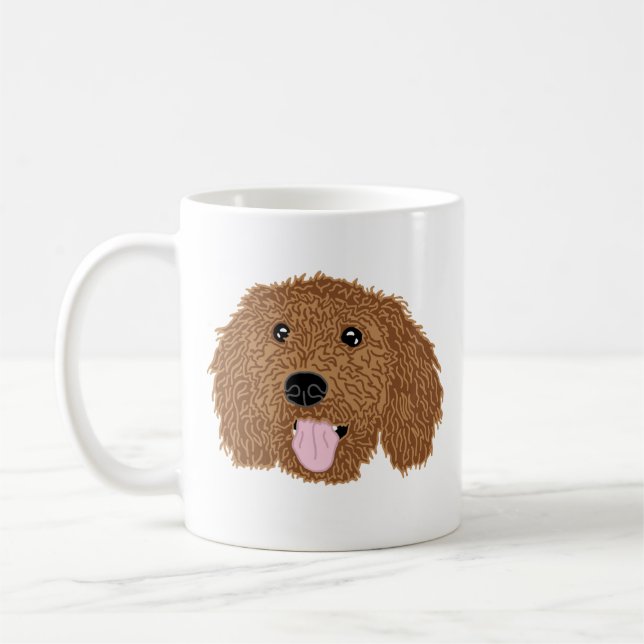 Caneca De Café Poodle Dog Mãe Mug (Esquerda)