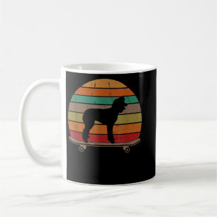 Caneca De Café Poodle Dog no skate Vintage Retro Funny Skate