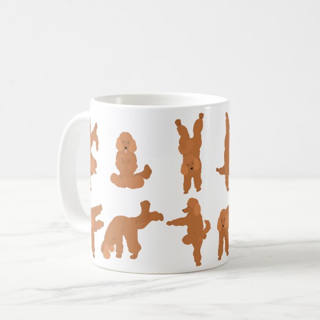 Caneca De Café Poodle, Doodle (Frente Esquerda)