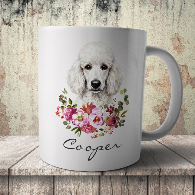 Caneca De Café Poodle em Aquarela (Criador carregado)