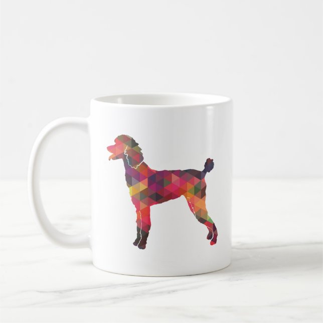 Caneca De Café Poodle Geo Silhouette Multi (Esquerda)