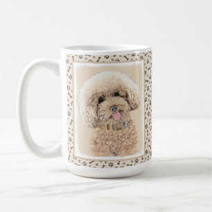 Caneca De Café Poodle Miniature Toy Apricot Cream Brown Dog Art