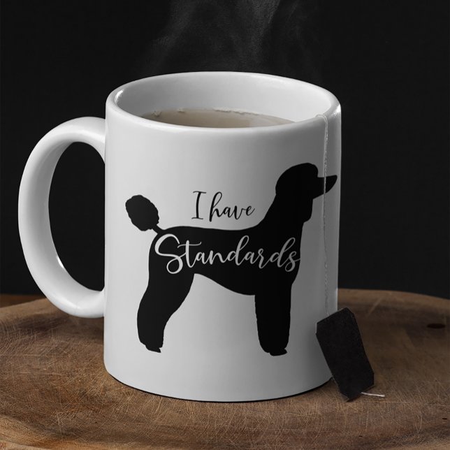 Caneca De Café Poodle Padrão I Tem Silhouette De Cachorro Padrão (Criador carregado)