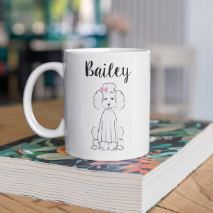 Caneca De Café Poodle Pet Dog Cute Trendy Modern