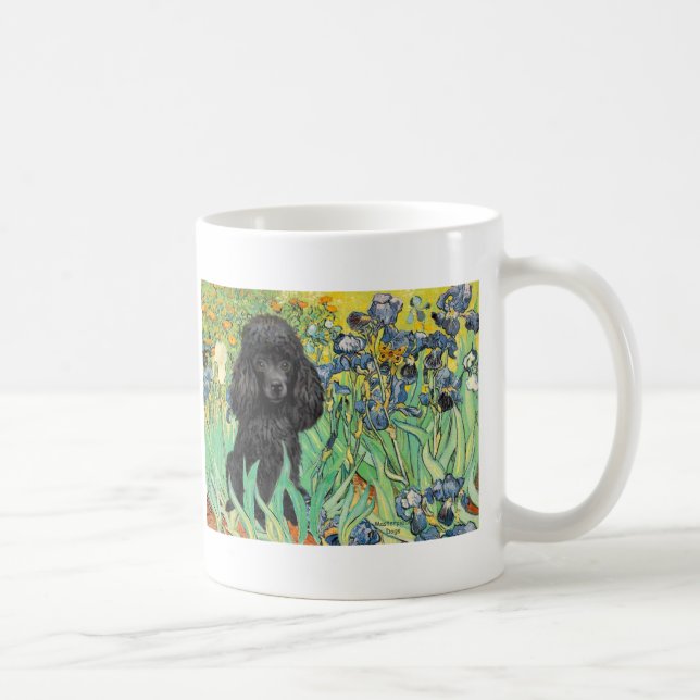 Caneca De Café Poodle (preto 1) - Irrises (Direita)