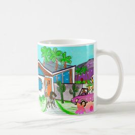 Caneca De Café Poodle Pups Café - Palm Primavera