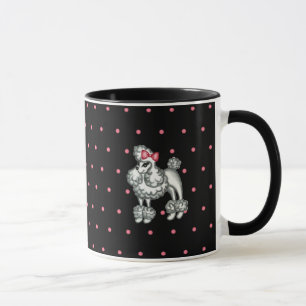 Caneca de Café Poodle Retro