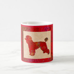 Caneca De Café Poodle Vermelho