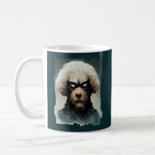 Caneca De Café Poodle Vestido Como Cão Super Herói