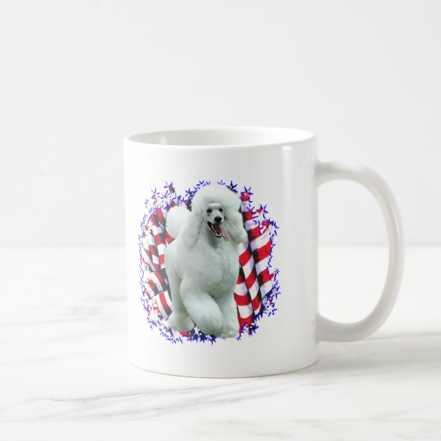 Caneca De Café Poodle (wht) Patriot (Direita)