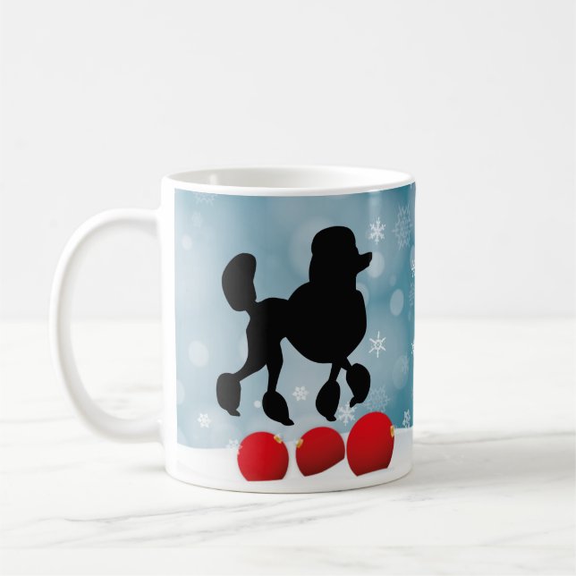 Caneca De Café Poodle Winter (Esquerda)