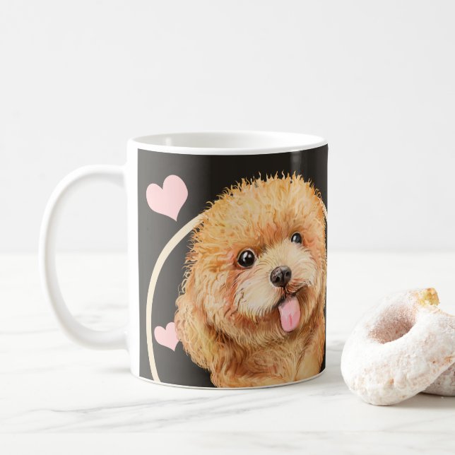 Caneca De Café Poodô Cockerpoo Cachorro Cachorro Cada Cachorro Qu (Com Donut)