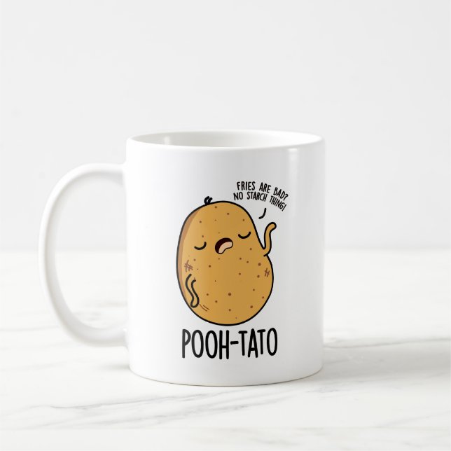 Caneca De Café Pooh-tato Funny Potato Pun (Esquerda)