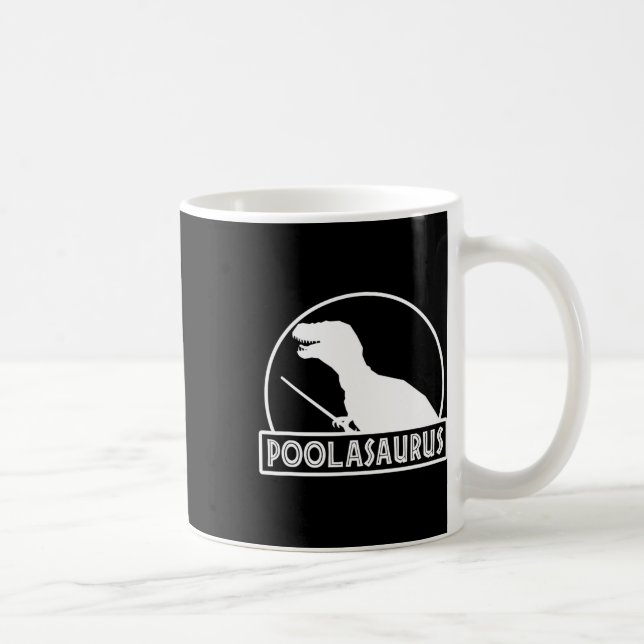Caneca De Café Poolasaurus Jogador de Bilhar Dinossauro Snooker O (Direita)