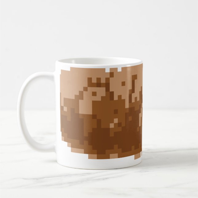 Caneca De Café Poop de pixel de 8 bits (Esquerda)