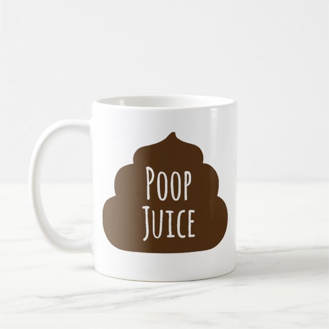 Caneca De Café Poop Juice Funny Coffee Mug (Esquerda)