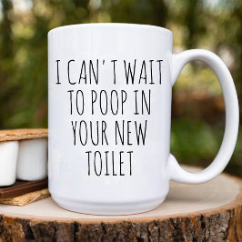 Caneca De Café Poop no seu novo Toilet Engraçado Novo Proprietári