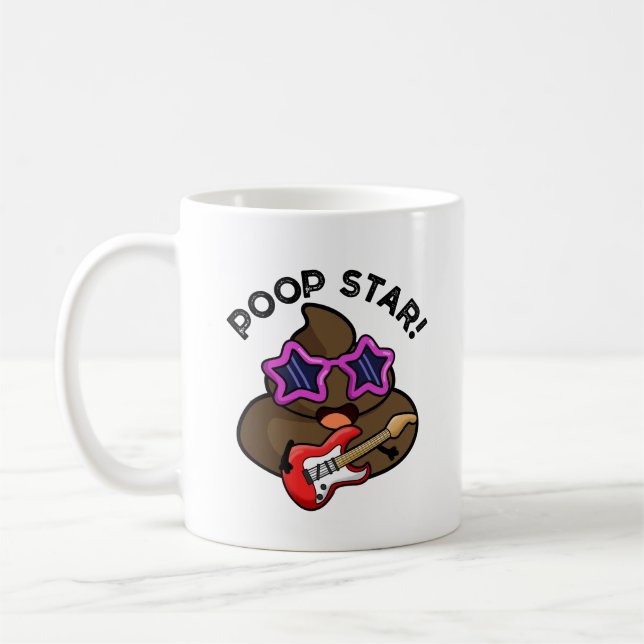 Caneca De Café Poop Star Funny Pop Star (Esquerda)