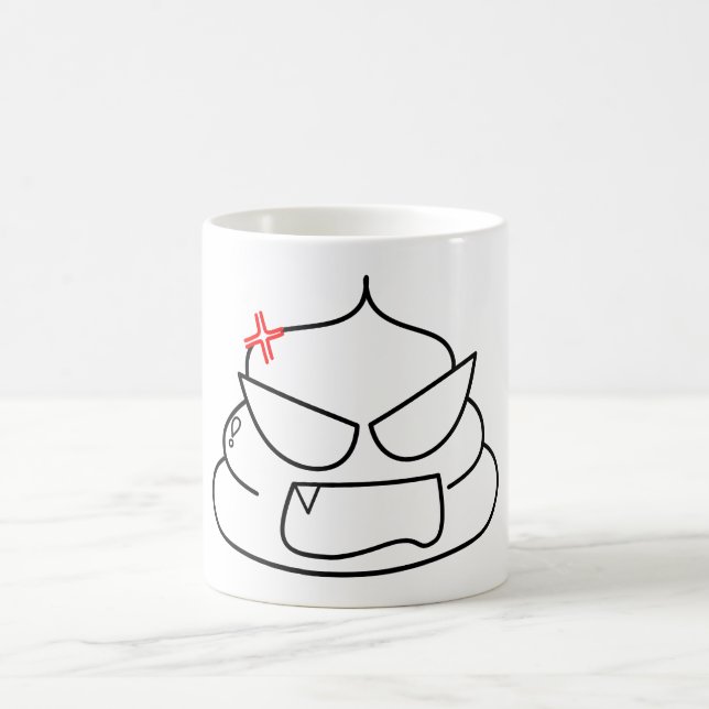 Caneca De Café Poop zangado - Brootsch, o PooPoo (Centro)