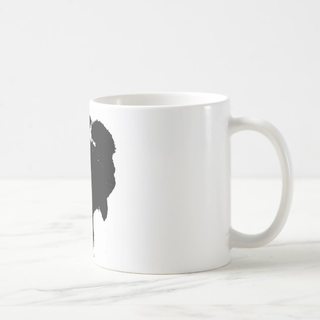 Caneca De Café Pop Art Buffalo Bison Silhouette (Direita)
