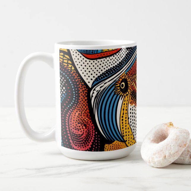 Caneca De Café Pop Art Color Splash Mug (Com Donut)