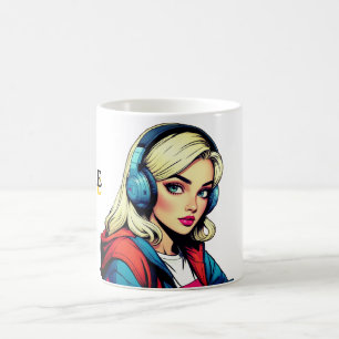 Caneca De Café Pop Art Cute Gamer Girl Style Mug