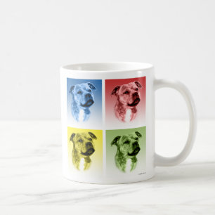 Caneca De Café Pop art de Staffordshire bull terrier