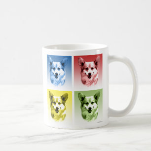 Caneca De Café Pop art do Corgi de Galês do Pembroke