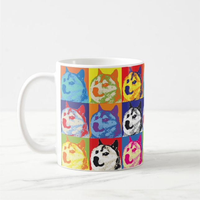Caneca De Café Pop Art Dogecoin (Esquerda)