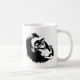 Caneca De Café Pop Art Funny Chimpanzé