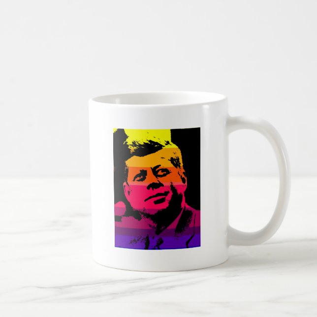 Caneca De Café Pop Art Jack JFK John F. Kennedy (Direita)