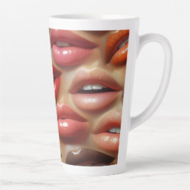 Caneca de Café Pop Art Lips Latte 12 & 17 oz