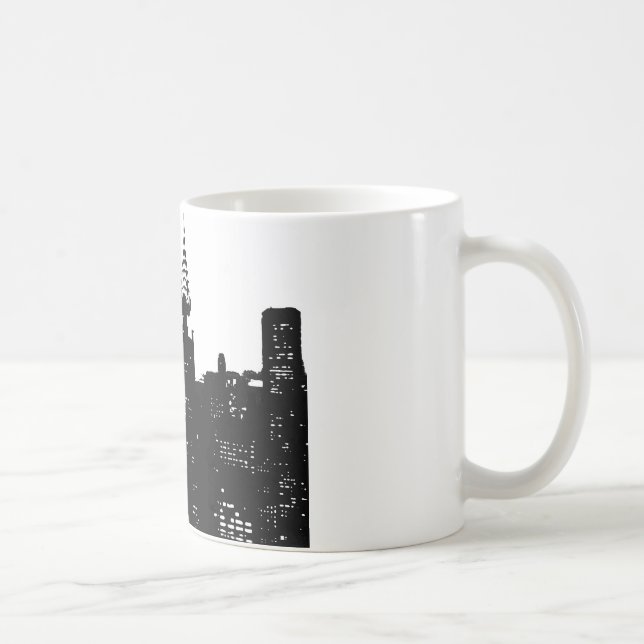 Caneca De Café Pop Art New York Silhouette (Direita)