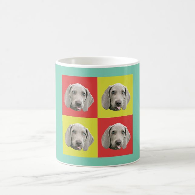 Caneca De Café Pop art parvo de Weimaraner (Centro)