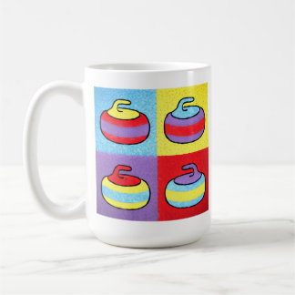 Caneca De Café Pop Art Rocks Curling Design