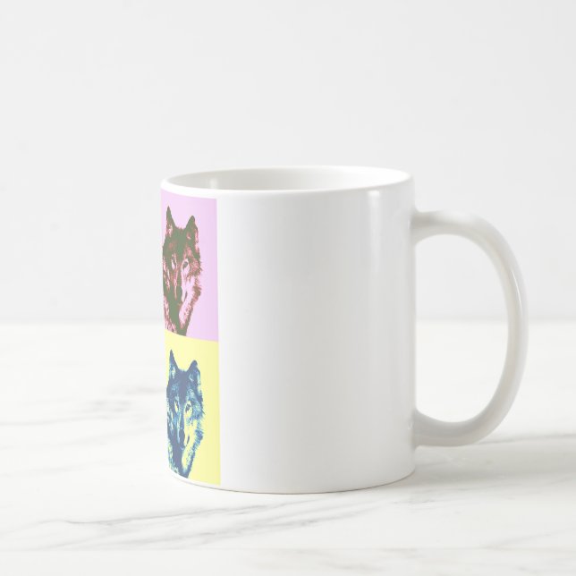 Caneca De Café Pop Art Wolf (Direita)